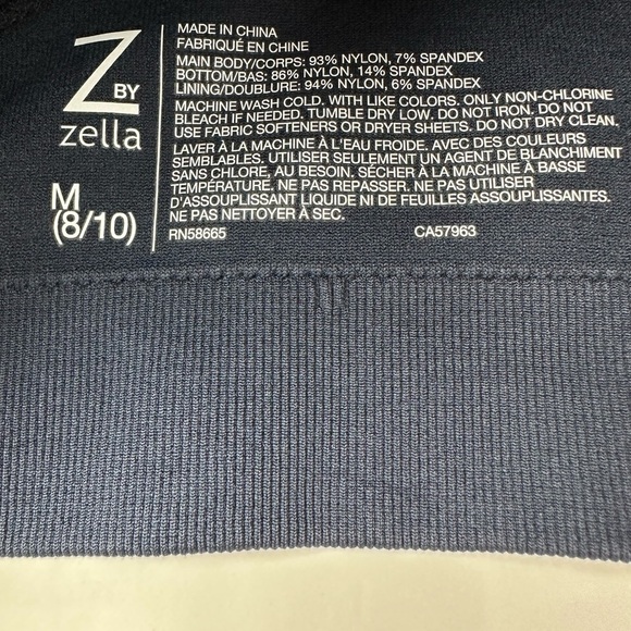Z By Zella Sports Bra Navy Blue Size M - Picture 3 of 3
